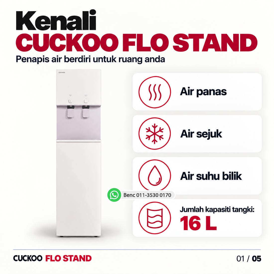 CUCKOO FLO STAND: Ciri utama