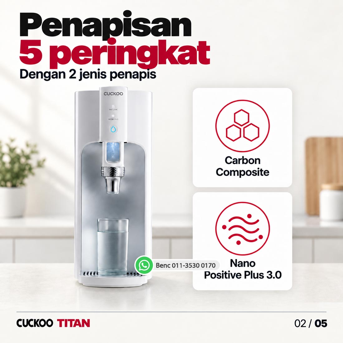 CUCKOO TITAN: Sistem penapisan